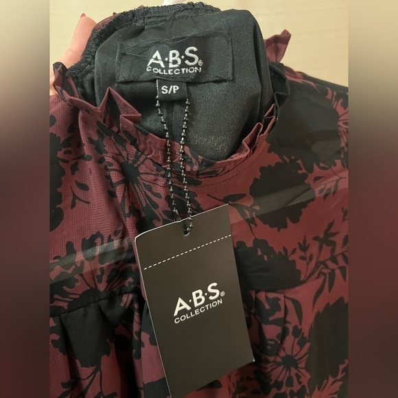 Mini long sleeve A.B.S dress floral print summer/spring feminine size small - Picture 9 of 9